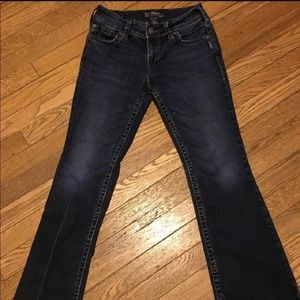 Super Cute Dark Blue Silver Jeans